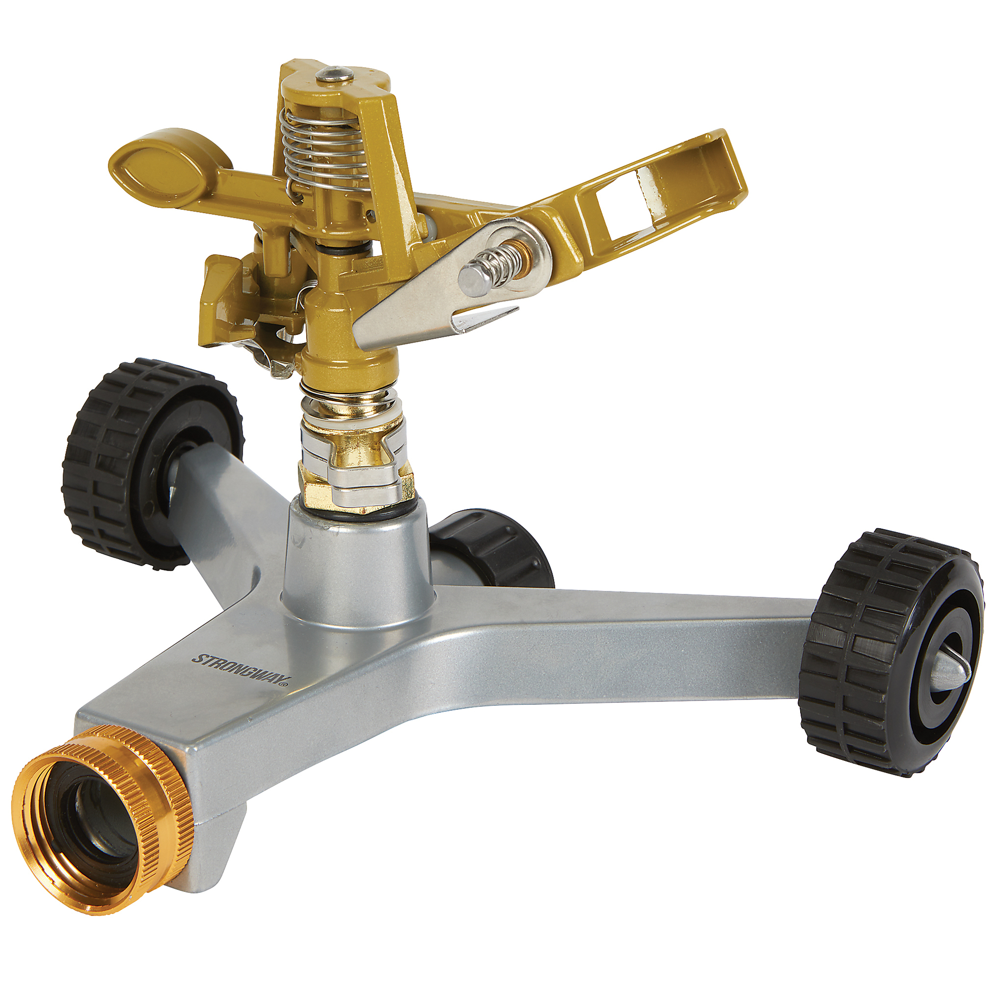 Strongway Metal Impact Sprinkler on Wheeled Base, 85ft. Dia. Coverage, 3/4in. Connection